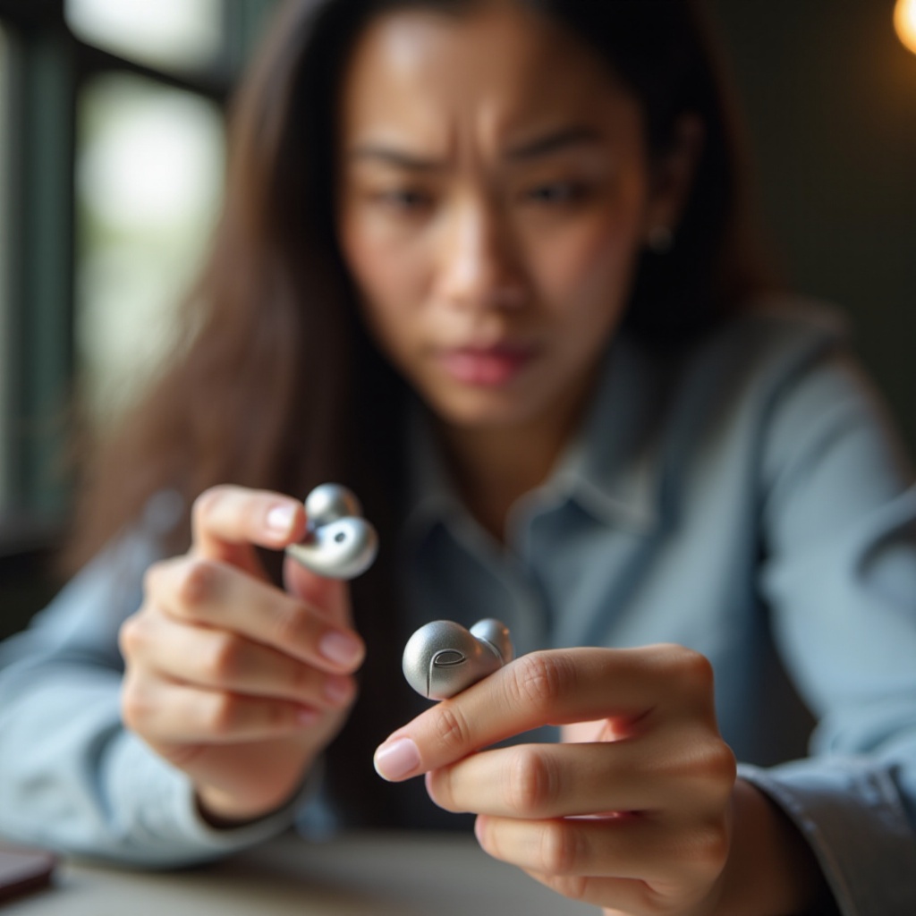 auriculares jlab, solo uno funciona