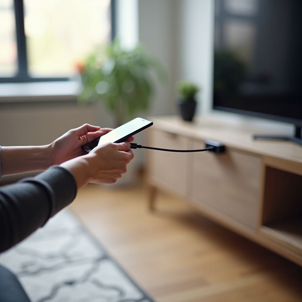 cómo transmitir un teléfono con cable a la televisión