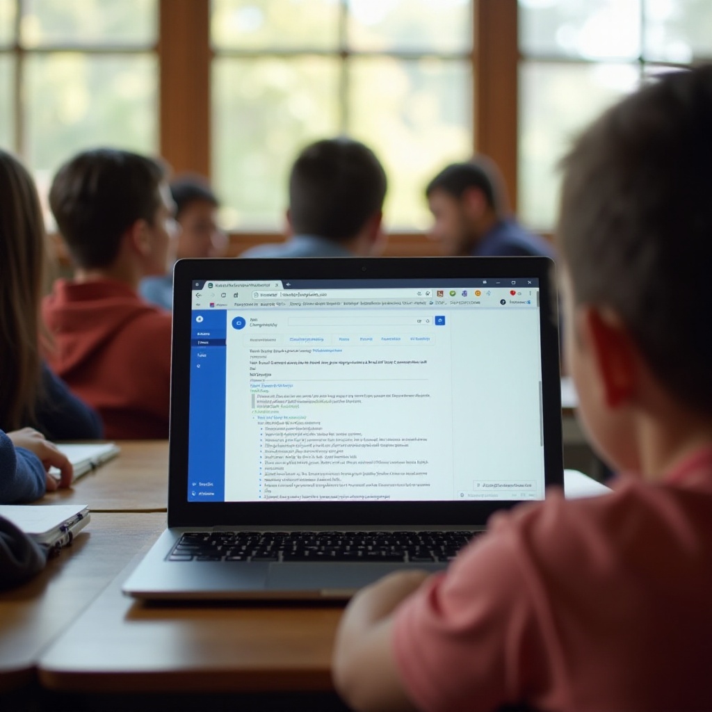 cómo obtener la inspección en un Chromebook escolar