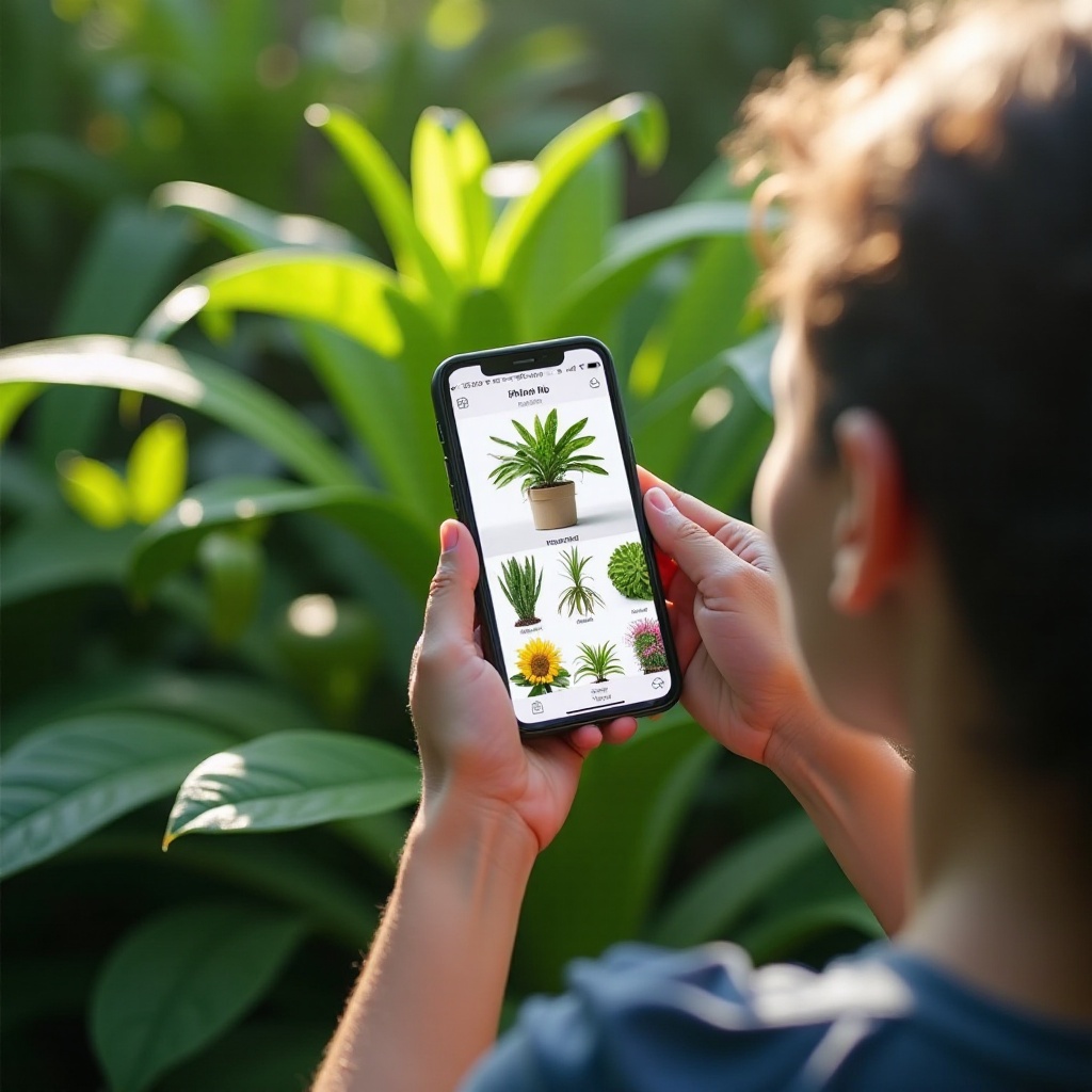 cómo identificar plantas en iPhone